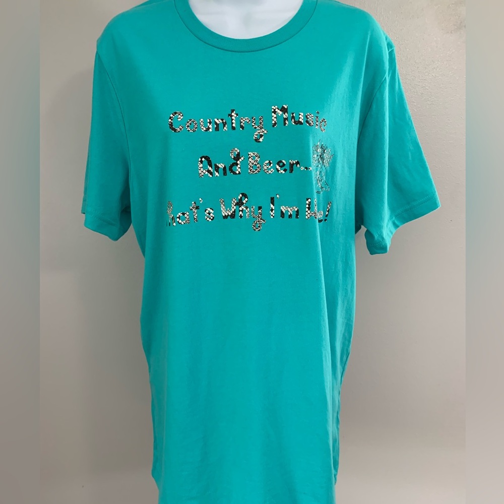 Bella Canvas Turquoise Tee With Graphic